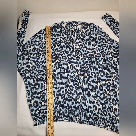 Michael Michael Kors Leopard Print Career Blouse sz S - Picture 3 of 7